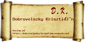 Dobrovolszky Krisztián névjegykártya