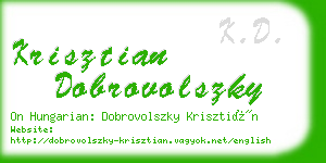 krisztian dobrovolszky business card